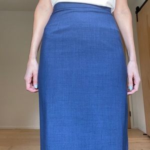 Oscar de la renta blue pencil skirt